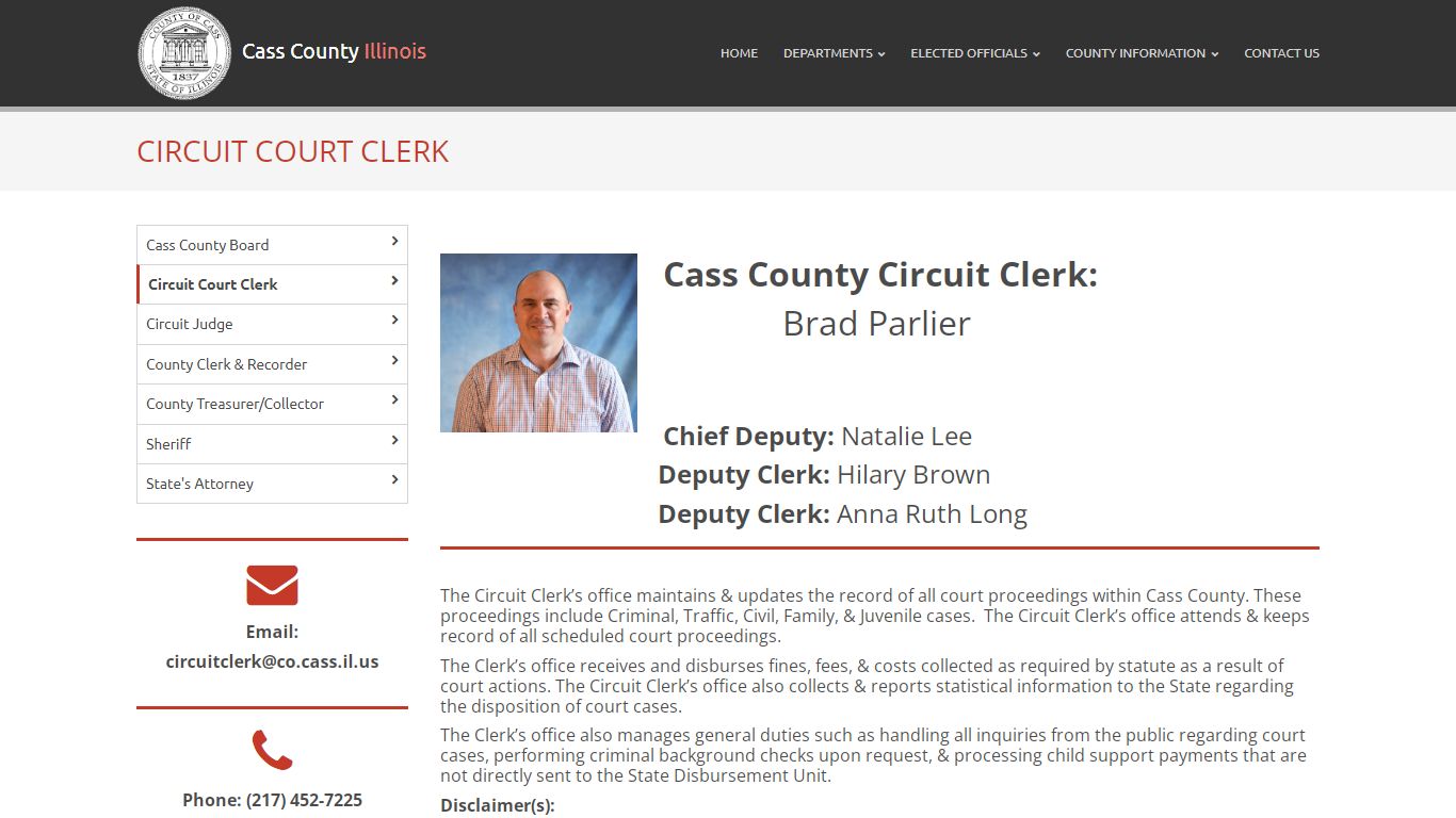 Circuit Court Clerk - Cass County, Illinois