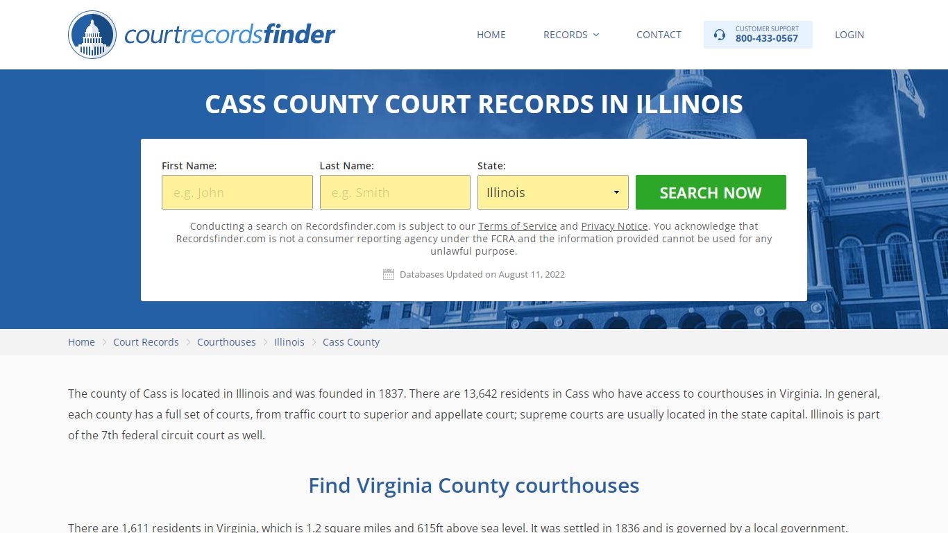 Cass County, IL Court Records - Find Cass Courthouses