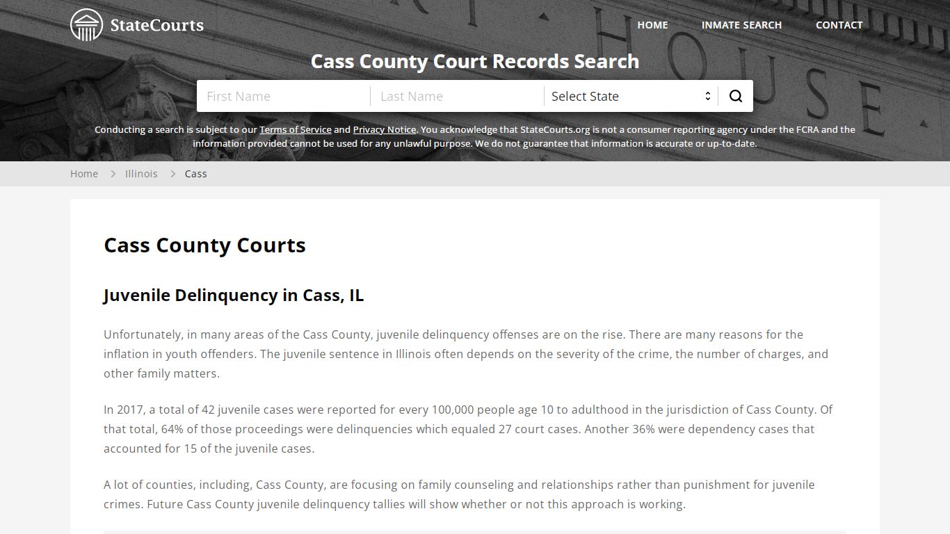 Cass County, IL Courts - Records & Cases - StateCourts
