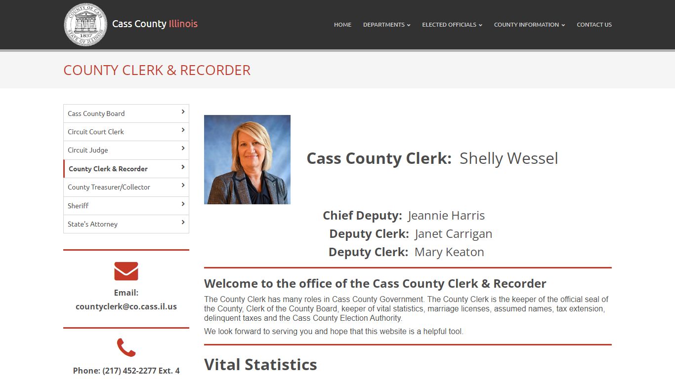 County Clerk & Recorder - Cass County, Illinois
